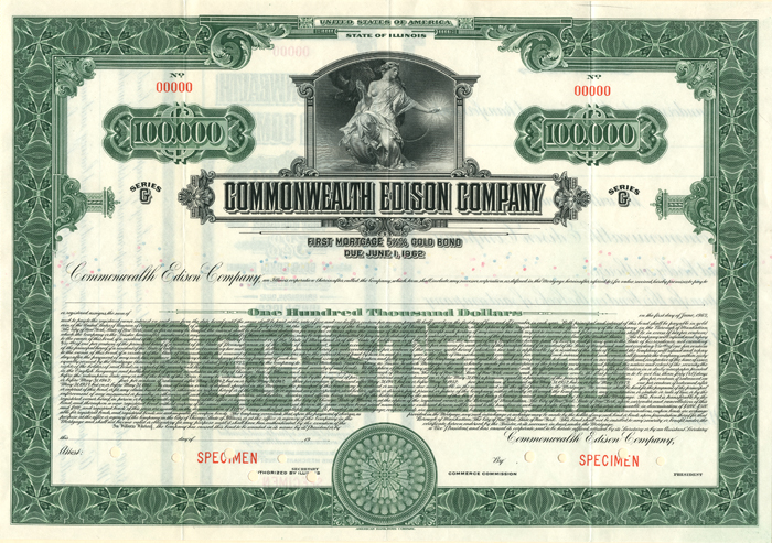 Commonwealth Edison Co. - Specimen Bond